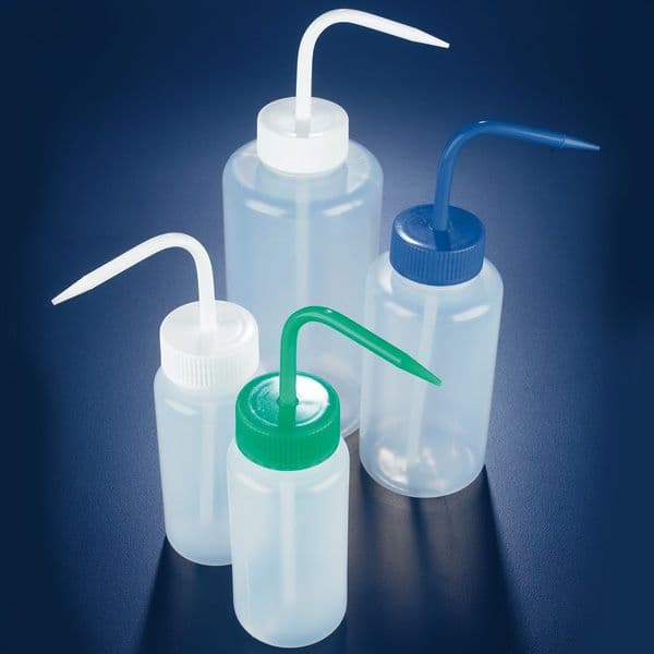 Wash bottle, wide mouth, Plain