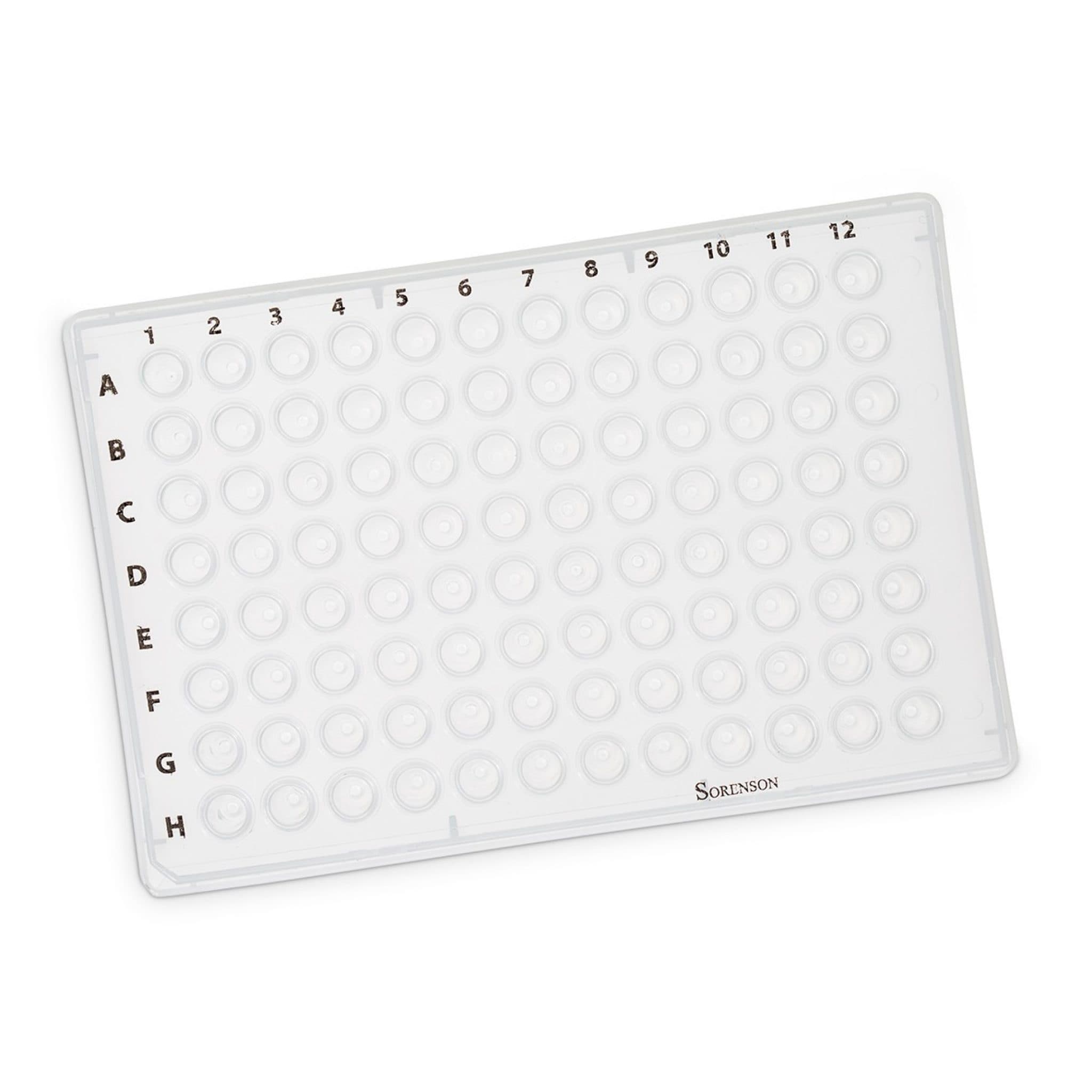 Skirted 96 Plate, Non-Sterile, Clear Polypropylene, 25 Plates/Pack